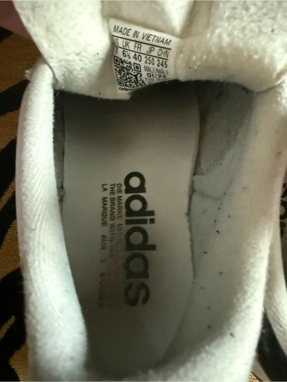 ADIDAS Men’s Size 7 White and Black Samba Sneakers EUC - Picture 9 of 10